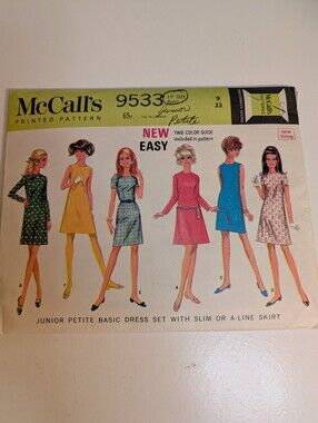 Vintage 1968 McCall’s 9533 Mod Dress Sewing Pattern Uncut